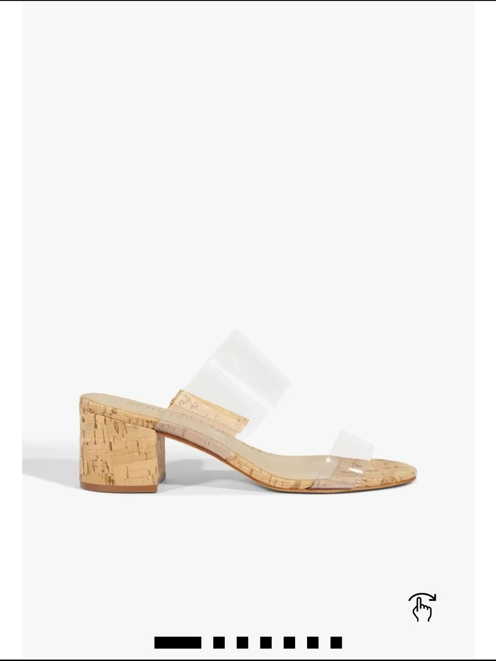 Schutz Clear Victorie Cork Platform Slide Sandals in Natural